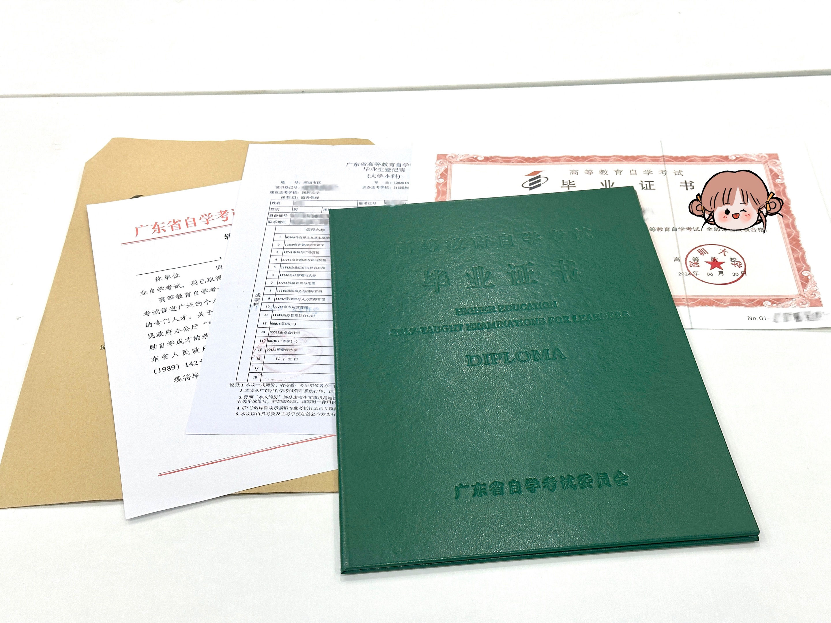 深圳大学自考本科证书