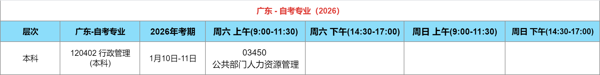 2026年1月自考行政管理科目